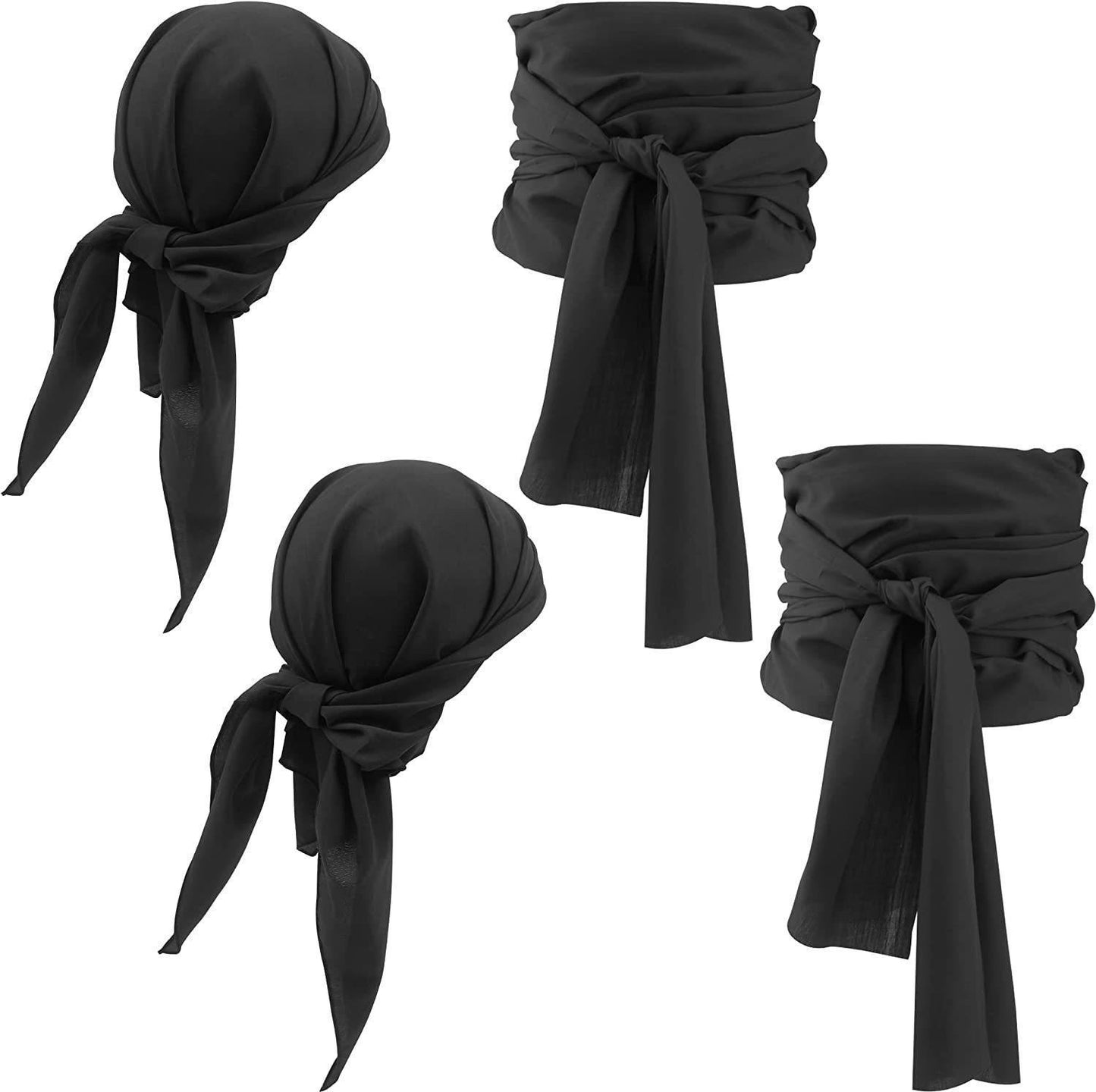 Halloween Pirate Costume Medieval Renaissance Pirate Headscarf and Belt Clothing Accessories