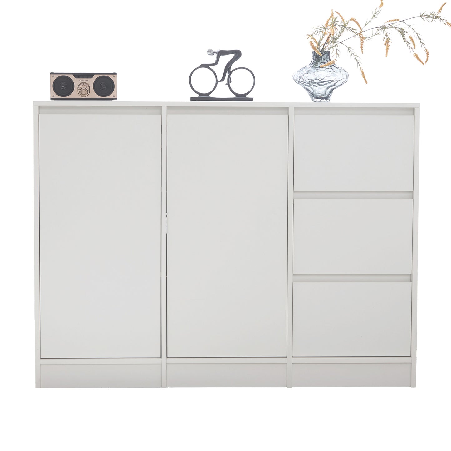 Modern Sideboard with Large Storage Space, Two Doors, Three Drawers, and Adjustable Shelf (120x90x35 cm)