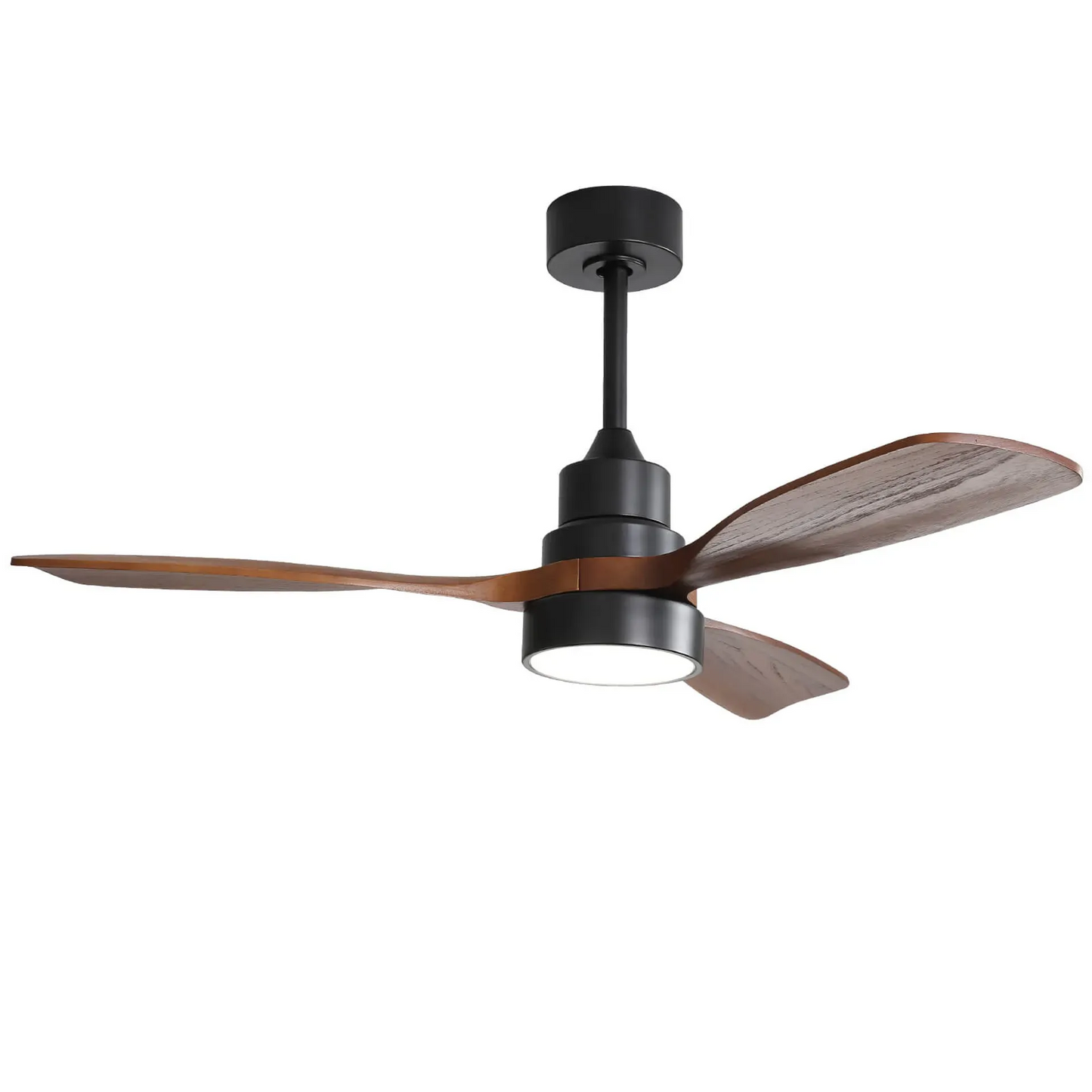 48" Wood Ceiling Fan with 3 Solid Wood Blades, Reversible DC Motor & Remote Control for Living Room