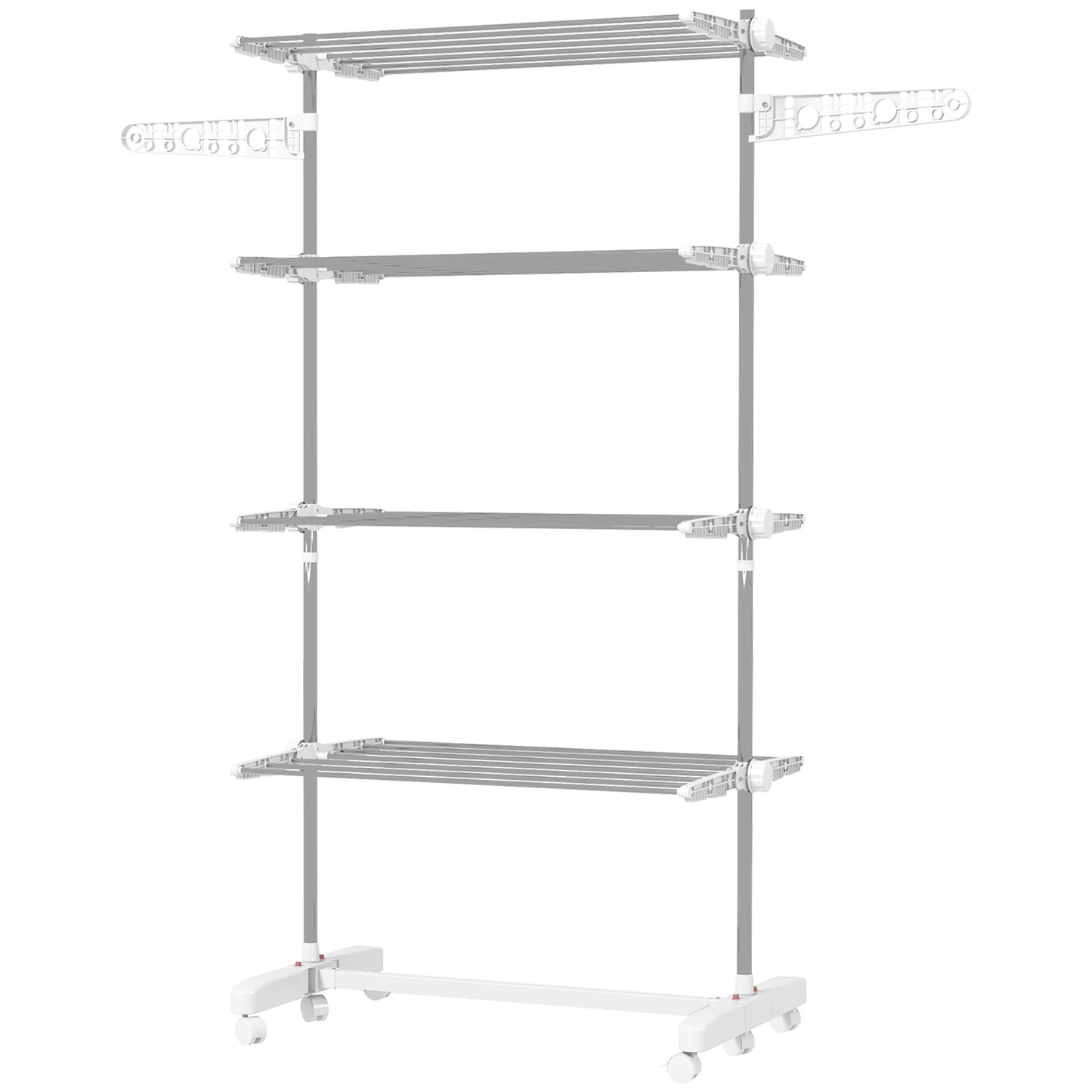 mobile clothes rack, 142 x 55 x 172 cm, foldable (4 levels), with wheels, locking function, ABS