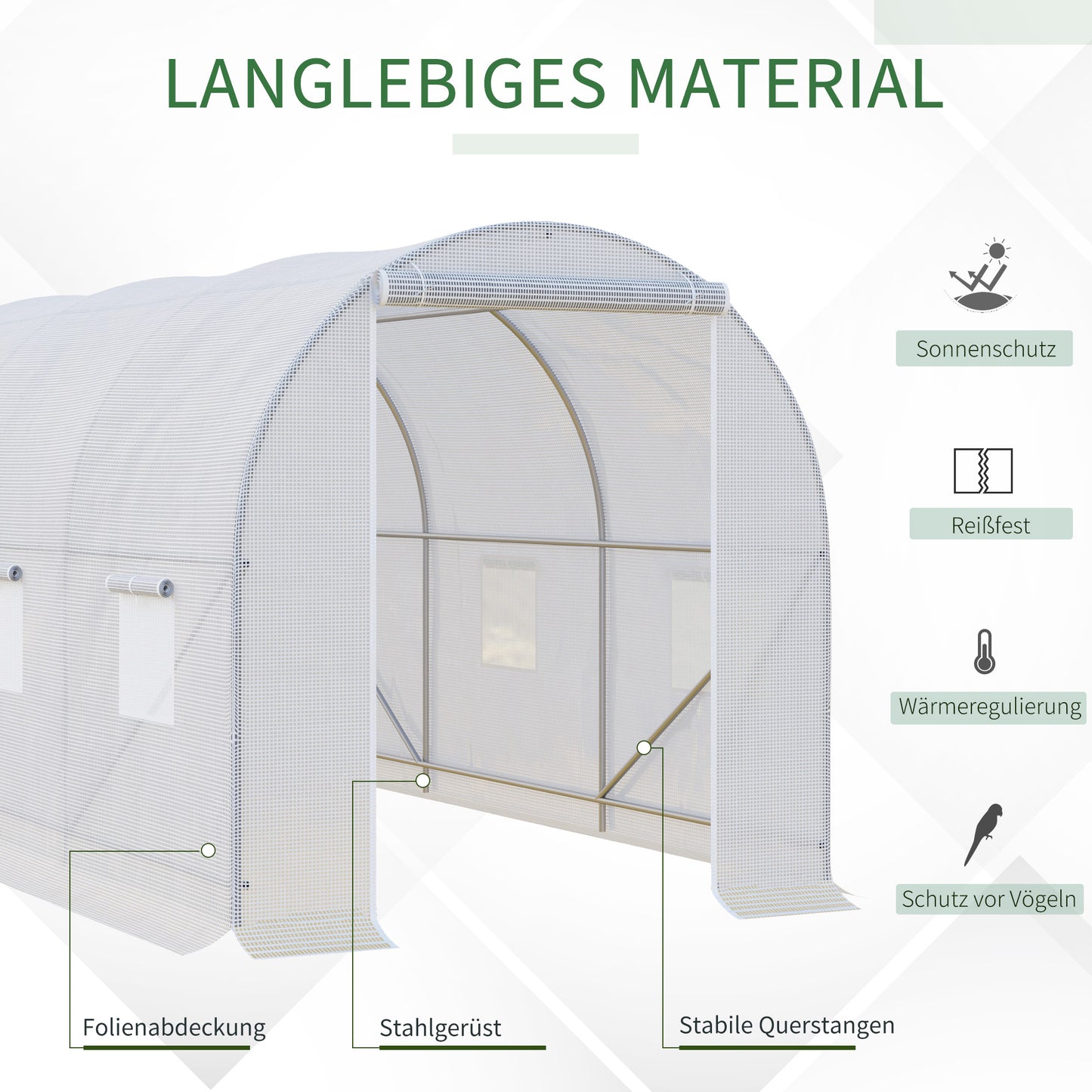 Greenhouse 350x200x200cm film greenhouse greenhouse plant house ideal for garden care & plant cultivation