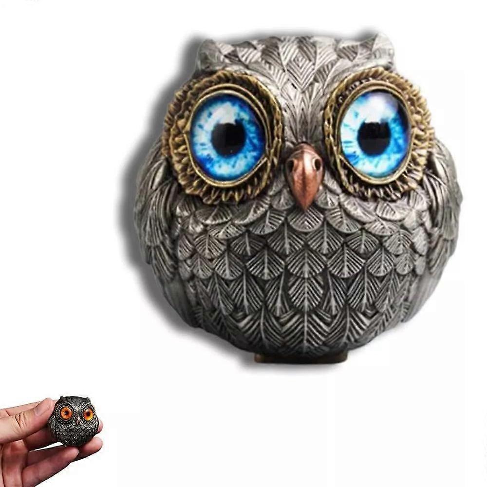 (Y)Lucky Owl Guardian-The Wise Watcher,Retro Owl Decor Figurines Shelf Decor