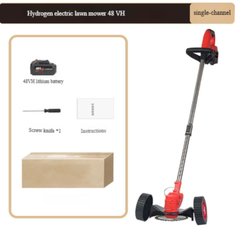 Red lawn mower, efficient and convenient, suitable for garden