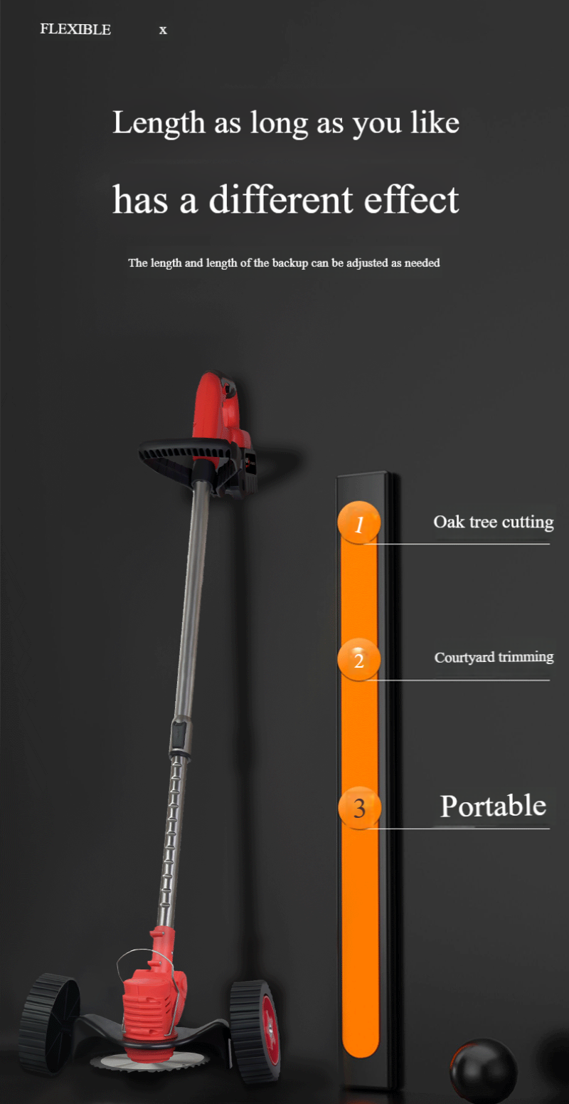 Red lawn mower, efficient and convenient, suitable for garden