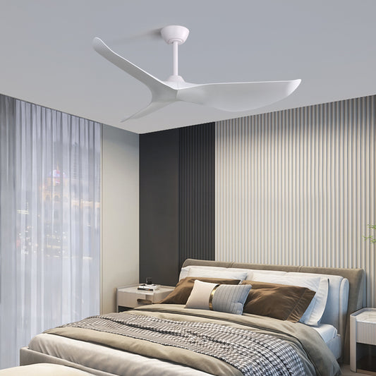 52" Indoor Ceiling Fan with 6-Speed Remote, 3 ABS Blades, Reversible DC Motor, White, Perfect for Living Room
