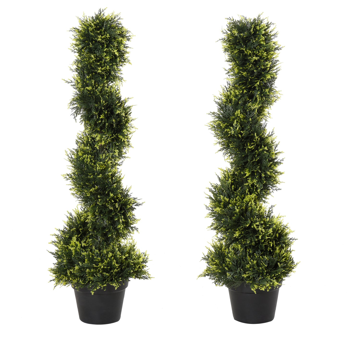 Set of 2 Artificial Cedar Trees, Large 90cm Artificial Plants for Living Room, Bedroom, Office, Garden, Modern Decoration