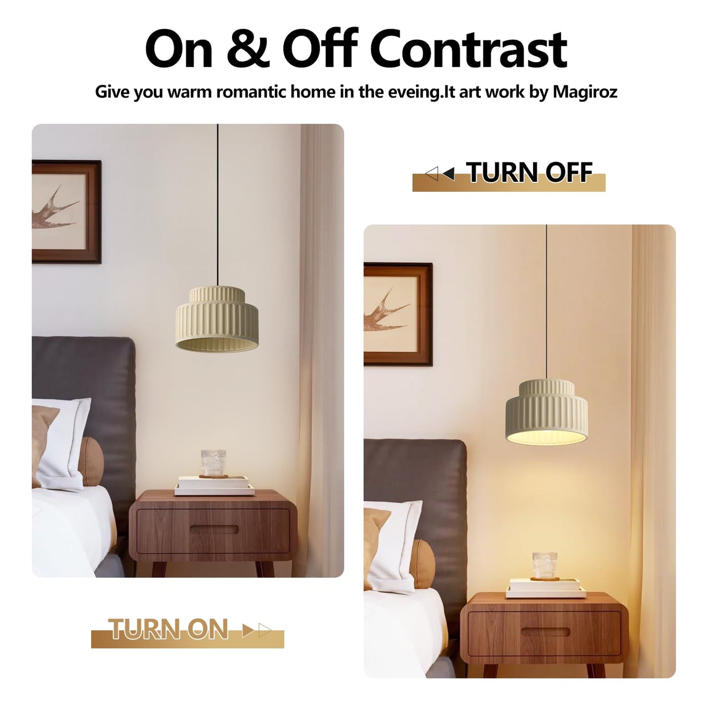 (Y)1 Lamp Scandinavian Modern Pendant Lights Vintage Pendant Light Fixtures Vintage Colourful Single Pendant Kitchen Island Lights Ceiling Hanging On Island, Cream Yellow Resin Shade