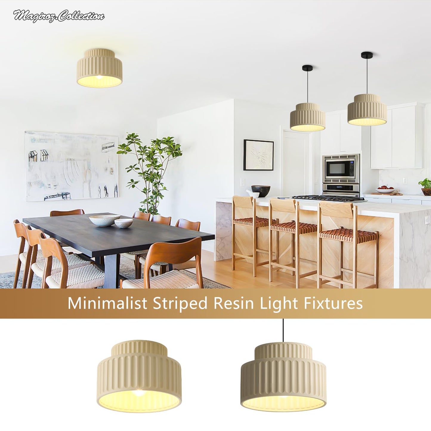(Y)1 Lamp Scandinavian Modern Pendant Lights Vintage Pendant Light Fixtures Vintage Colourful Single Pendant Kitchen Island Lights Ceiling Hanging On Island, Cream Yellow Resin Shade