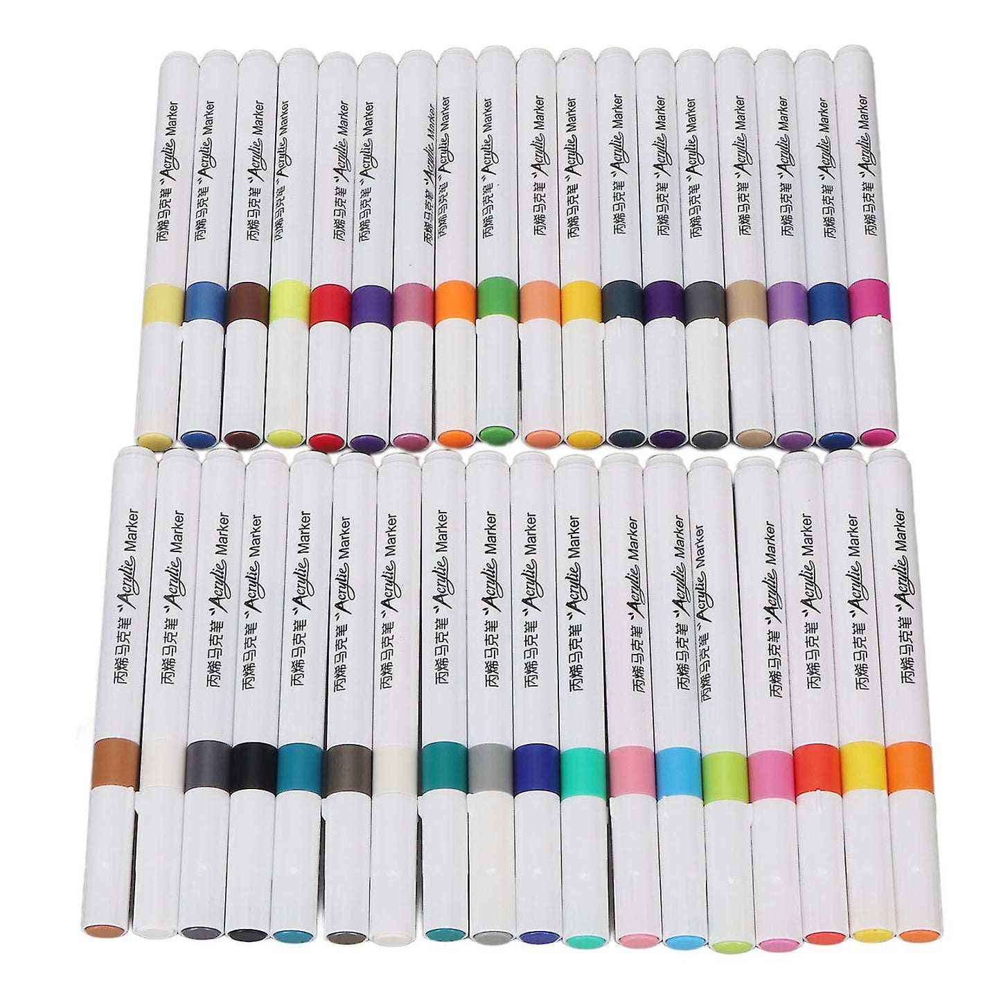 (Y)36 Color Waterproof Acrylic Paint Markers - High Coverage DIY Painting Pens