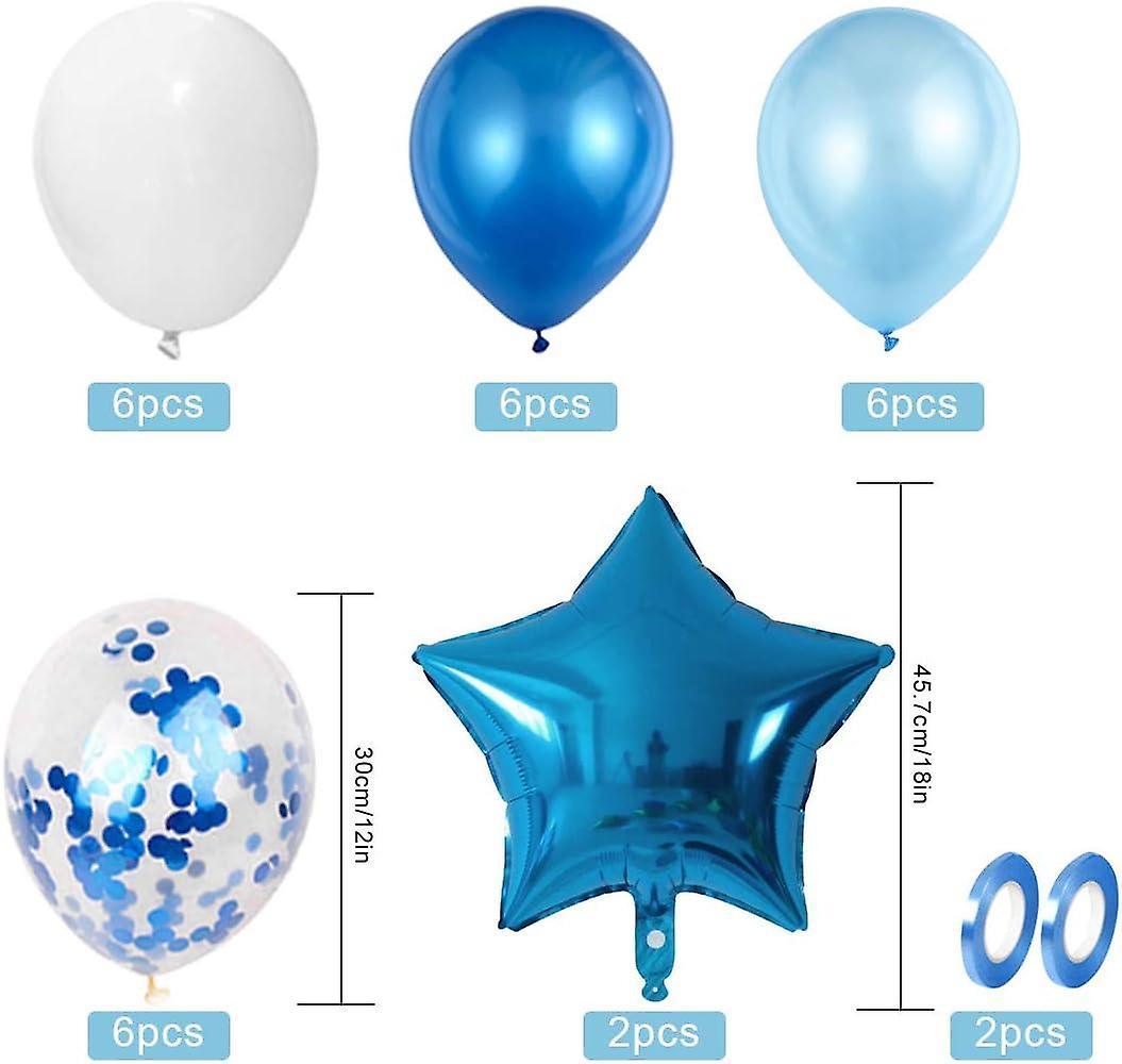 (Y)3 Year Old Boy Birthday Balloon, Blue 3 Year Birthday Decorations, Number 3 Birthday Balloons, Latex