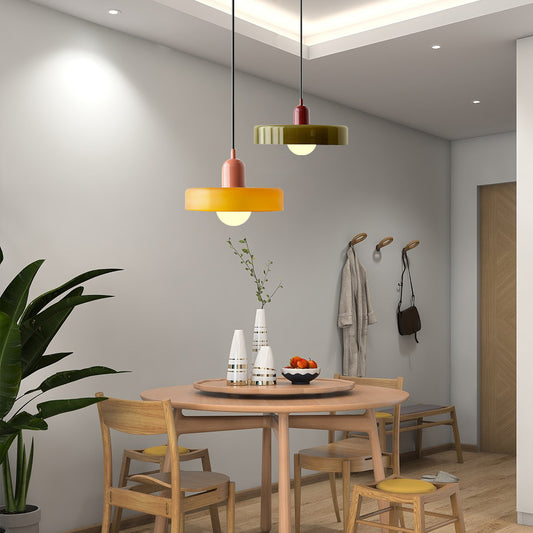 (M)1-Light Glass Pendant Light Fixture Modern Small Lamps for Living Room/Kitchen