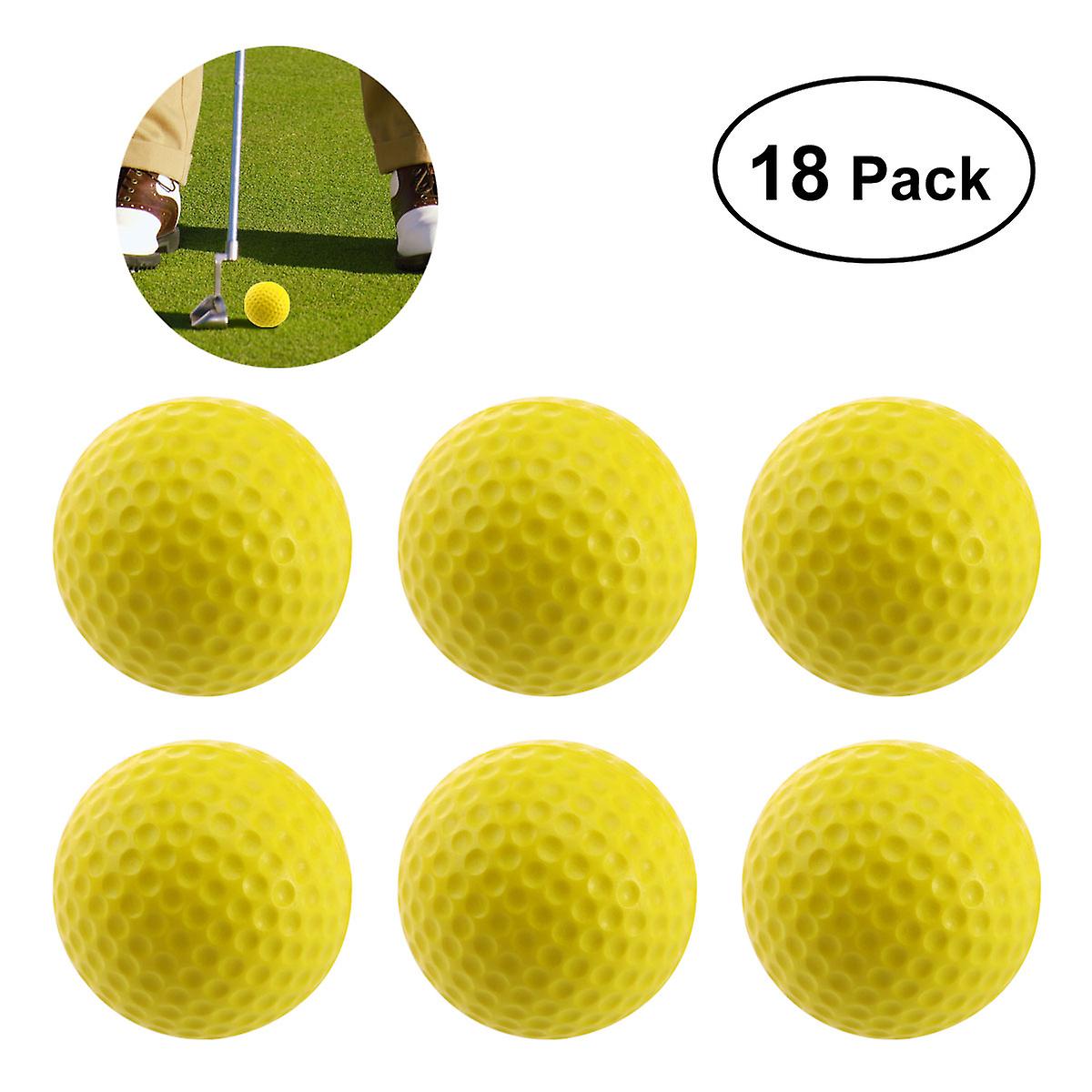 (Y)18pcs Kids Golf Balls Golf Training Soft Golf Balls Floating Golf Balls Sponge Balls Practice Golf Balls