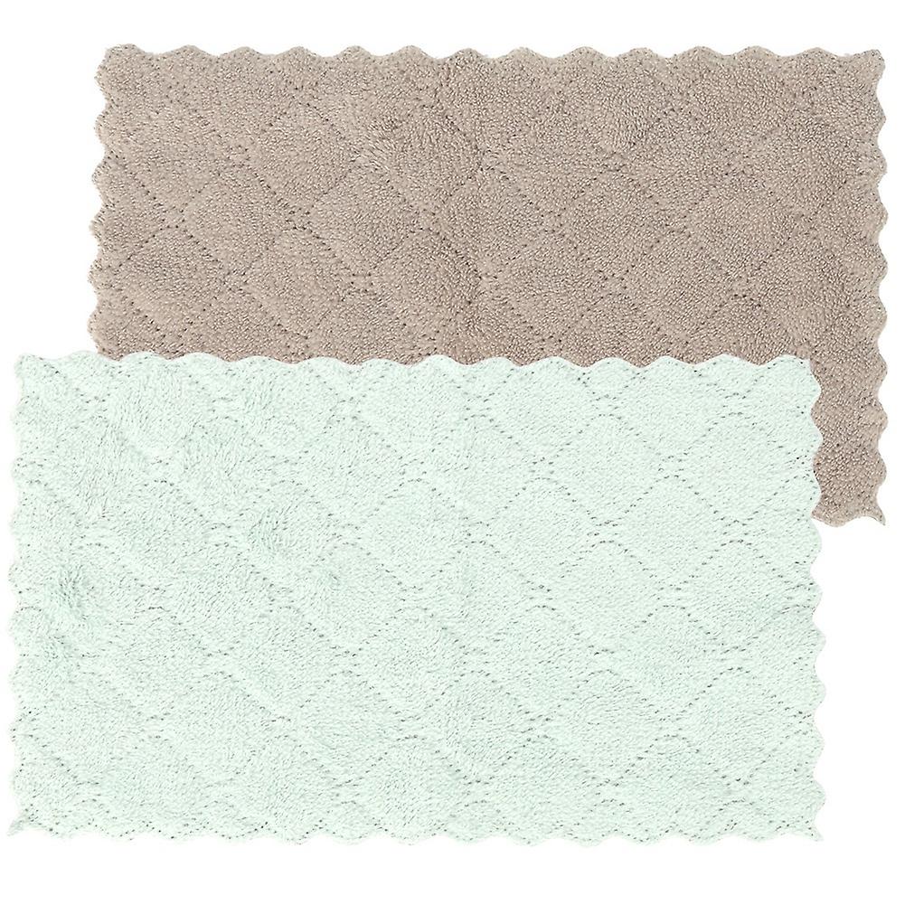 (Y)6-Piece Soft Dual-Sided Dishcloth Absorbent Kitchen Towel Set