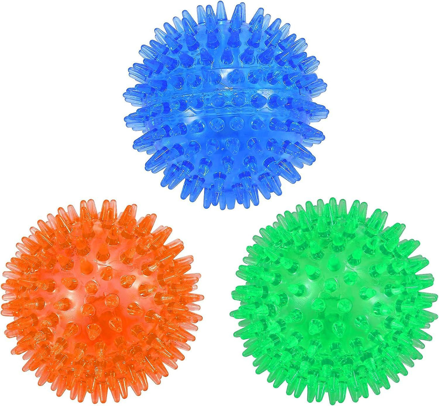 (Y)3 Pack Dog Squeak Balls, Dog Chew Ball, Floating Pool Toy, Puppy Throwing Toy, Boredom Chew Toy