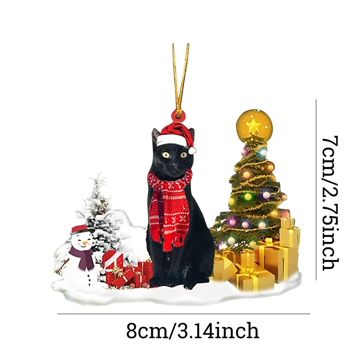 (Y)8pcs Christmas Ornament Lovely Tree Gift Ornament Christmas Tree Hanging Party Decor Christmas Decorations