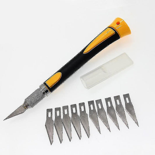 (Y)Scalpel With 10 Blades Of Antirust, Precision Cutter, Scalpel Modeling