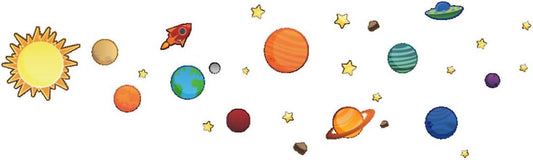 (Y)Solar System Wall Decals - Kids Room Decor, Nursery Room Sticker, Removable Wall Art Stickers