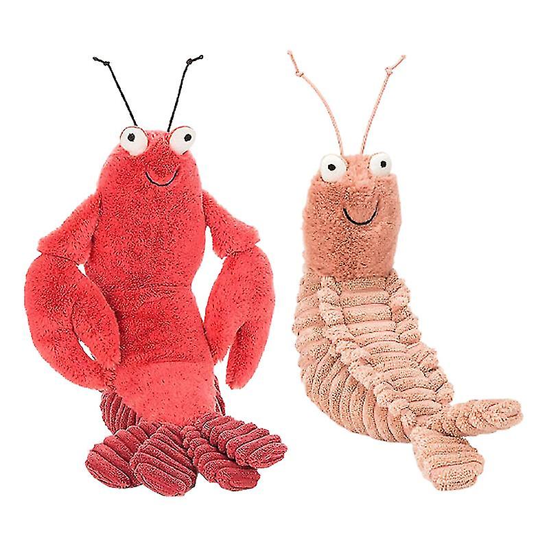 (Y)22/30cm Plush Shrimp Toys Cute Sheldon Shrimp Dolls Stuffed Soft Animal Appease Doll Toys For Baby Children Birthday Present