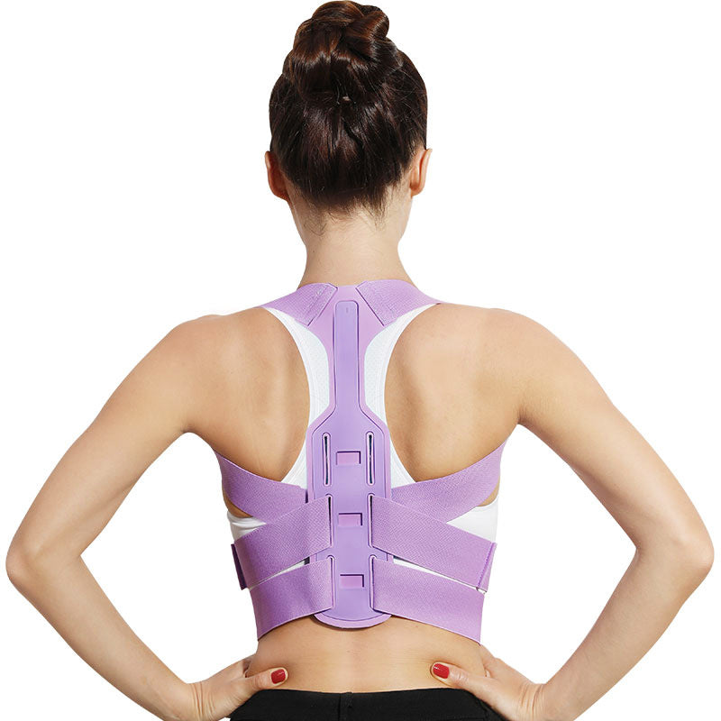 (Y)Adjustable back posture corrector with support strap, clavicle, spine, back, shoulders