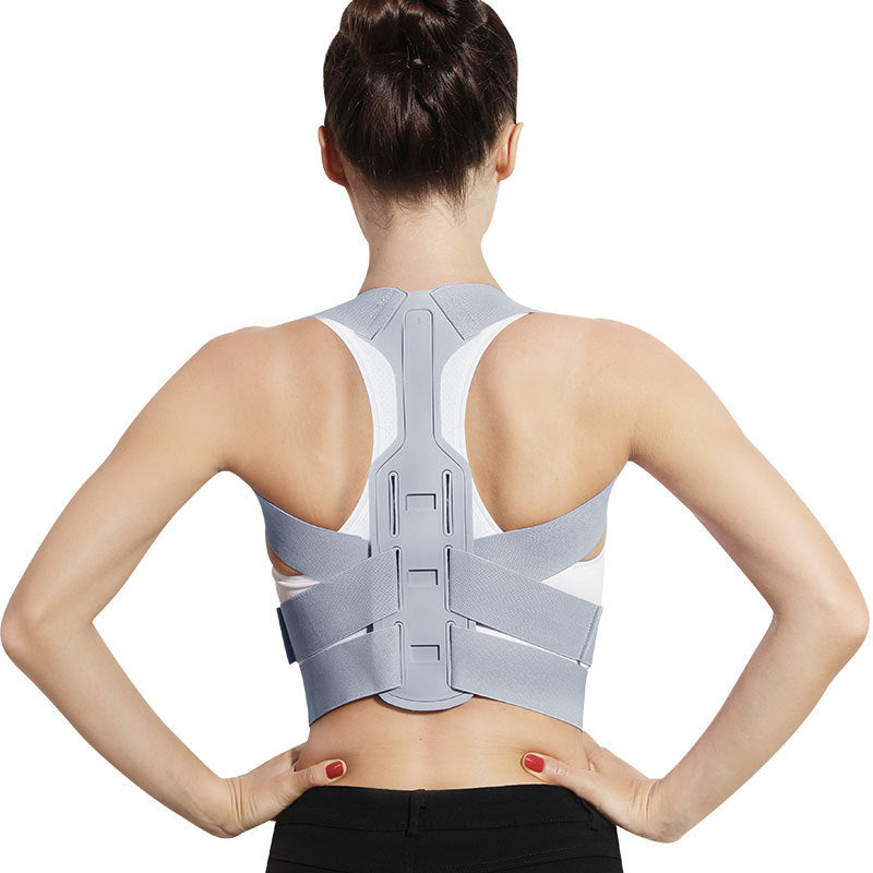 (Y)Adjustable back posture corrector with support strap, clavicle, spine, back, shoulders