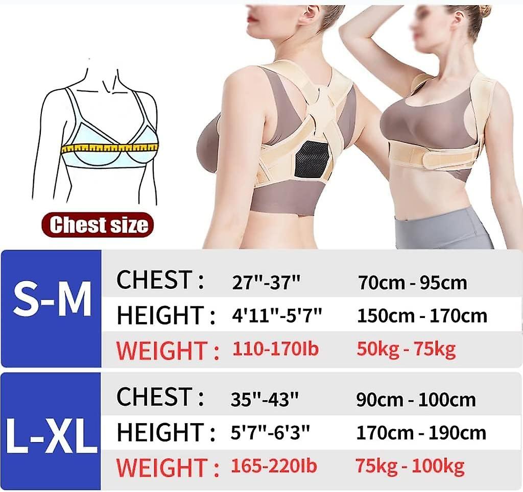 (Y)Back Brace And Posture Corrector For Women And Men, Posture Corrector Adjustable Back Support Adult Invisible Hunchback Belts