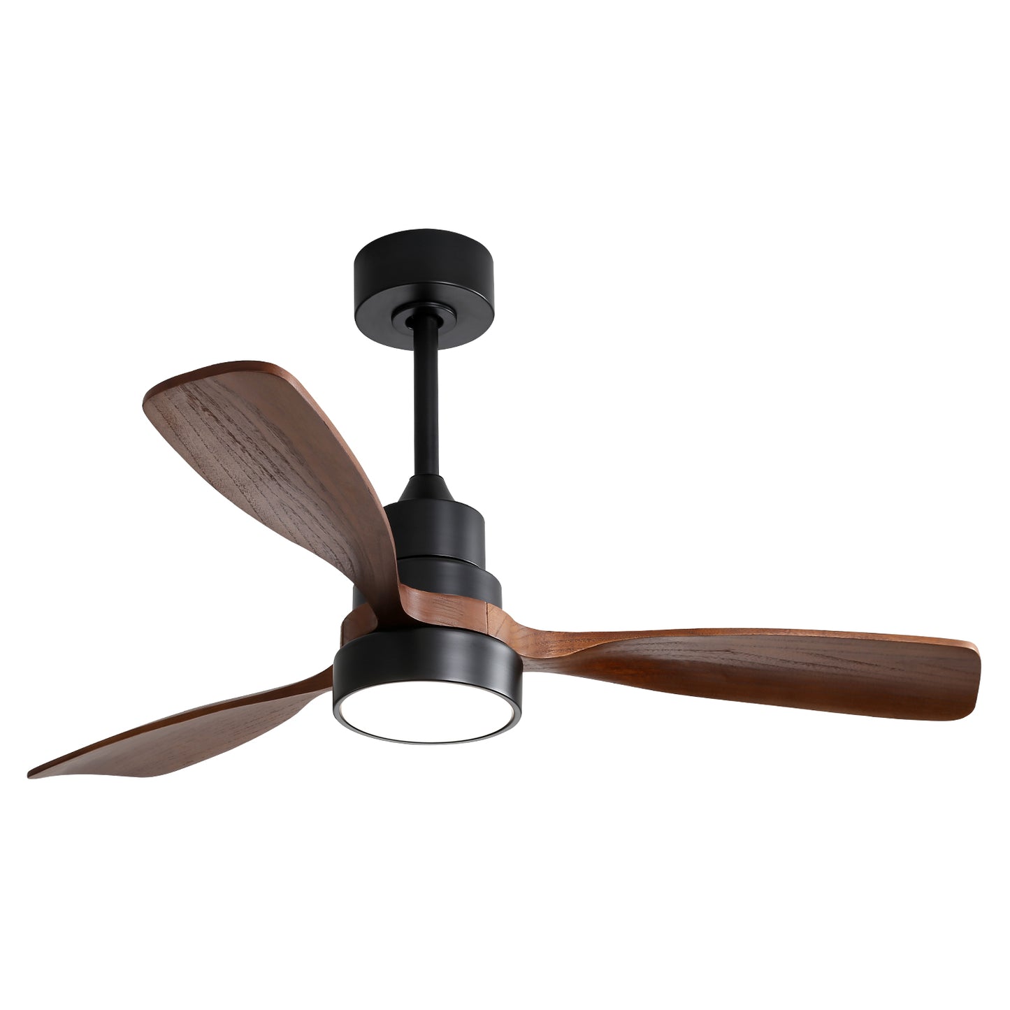 48" Wood Ceiling Fan with 3 Solid Wood Blades, Reversible DC Motor & Remote Control for Living Room