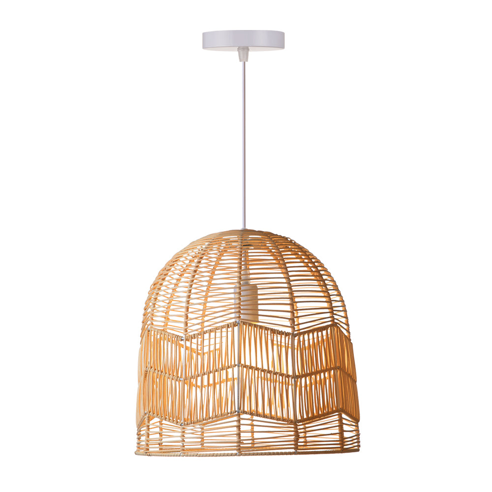 (M)Rattan Pendant Light Fixtures Geometric Single Lantern Ceiling Chandelier Lamp for Kitchen Island