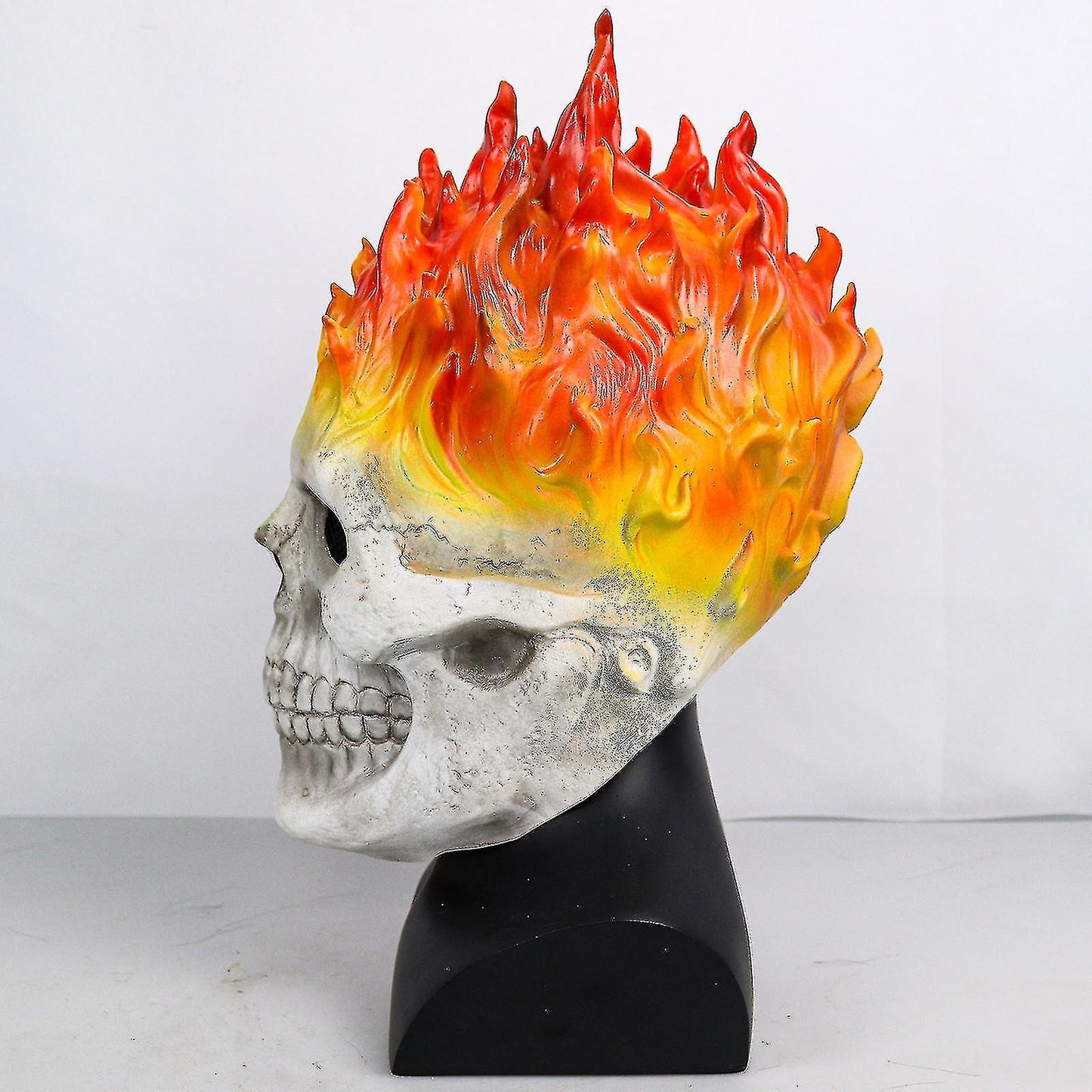 (Y)Halloween Ghost Rider Red And Blue Flame Skull Mask Horror Ghost Full Face Latex Cosplay Costume Props