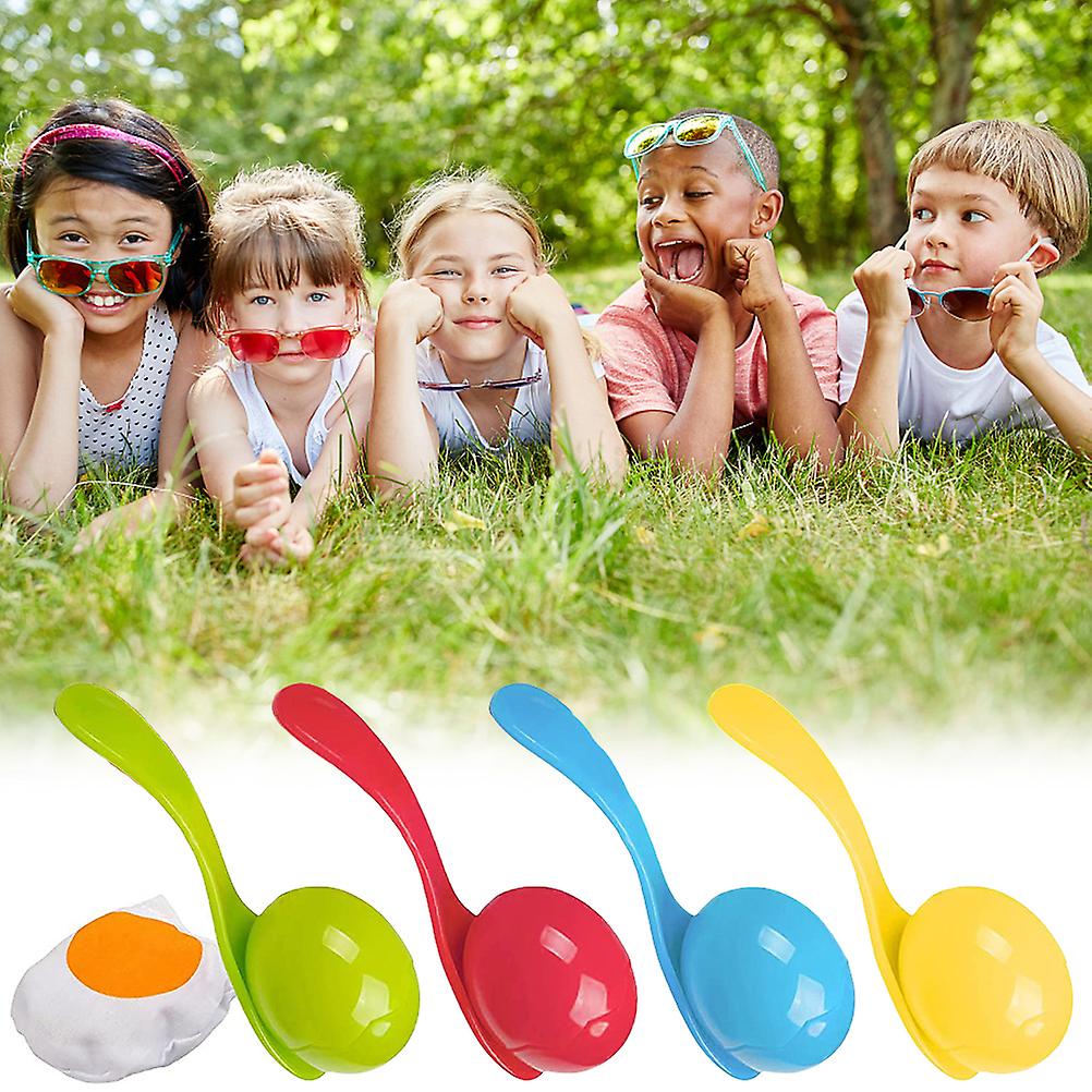 (Y)Kids Outdoor Eggs and Spoon Race Game Toy Set - Yolk Field Sport Party Favors