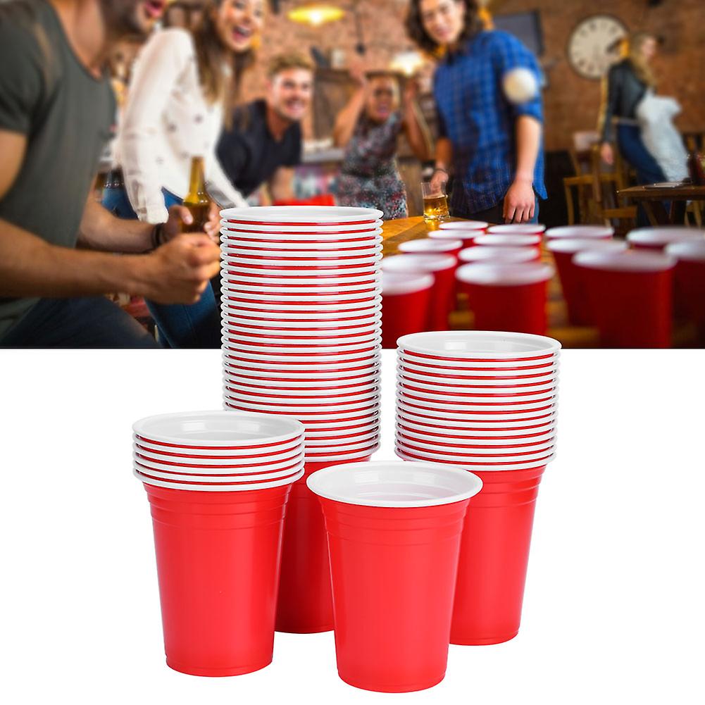 (Y)50-Pack Red 360ml Plastic disposable Cups, Barbecue, Picnic, Party Game set