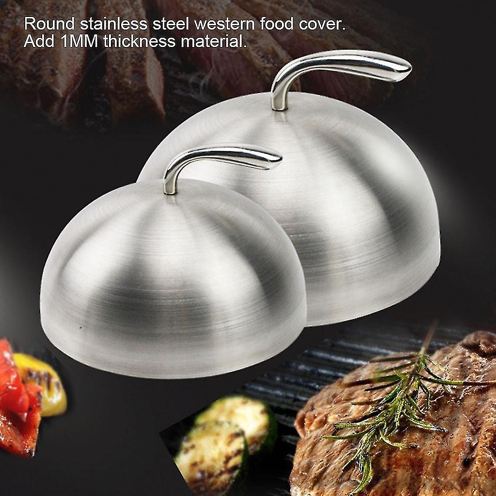 (Y)20/24/26/28cm Stainless Steel Steak Cover Teppanyaki Dome Dish Lid Food Cover