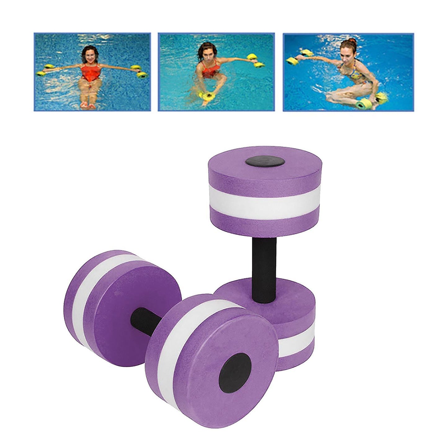 (Y)1 Pair Aqua Fitness Barbells Foam Dumbbells Hand Bars Pool Resistance Exercise