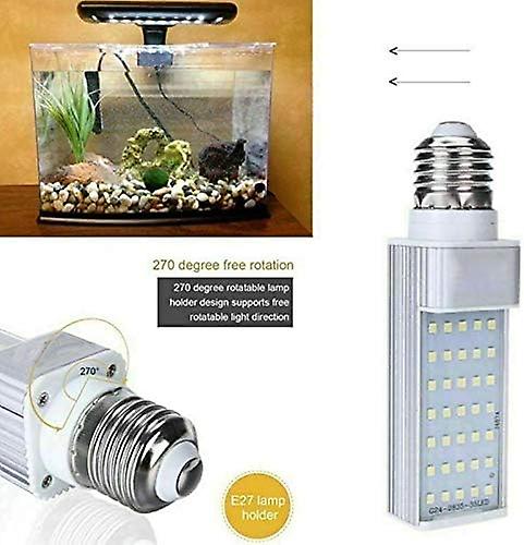 (Y)2024 New White Plant Aquarium 7W Grow Light LED Tank Fish Coral Bulb E27 Lamp