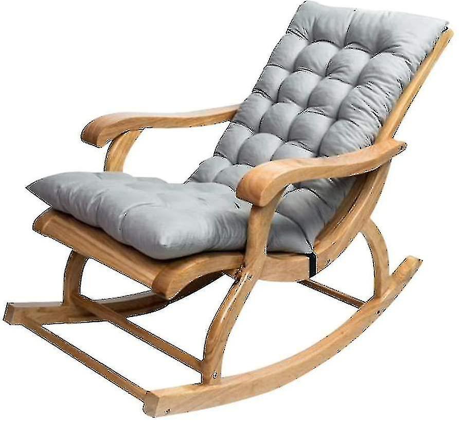 (Y)Long Folding Recliner Rocking Chair Cotton Cushion Plush Cushion Bamboo Chair Cushion Wooden Folding Chair High-quality Cushion