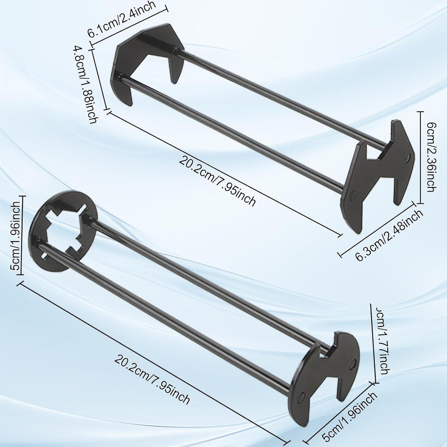 (Y)Basin Wrench, Faucet Wrench, Plumbers Wrench, 7 Sizes Sink Wrench Set, Universal Under Sink Plumbers Wrench For Tight Spaces