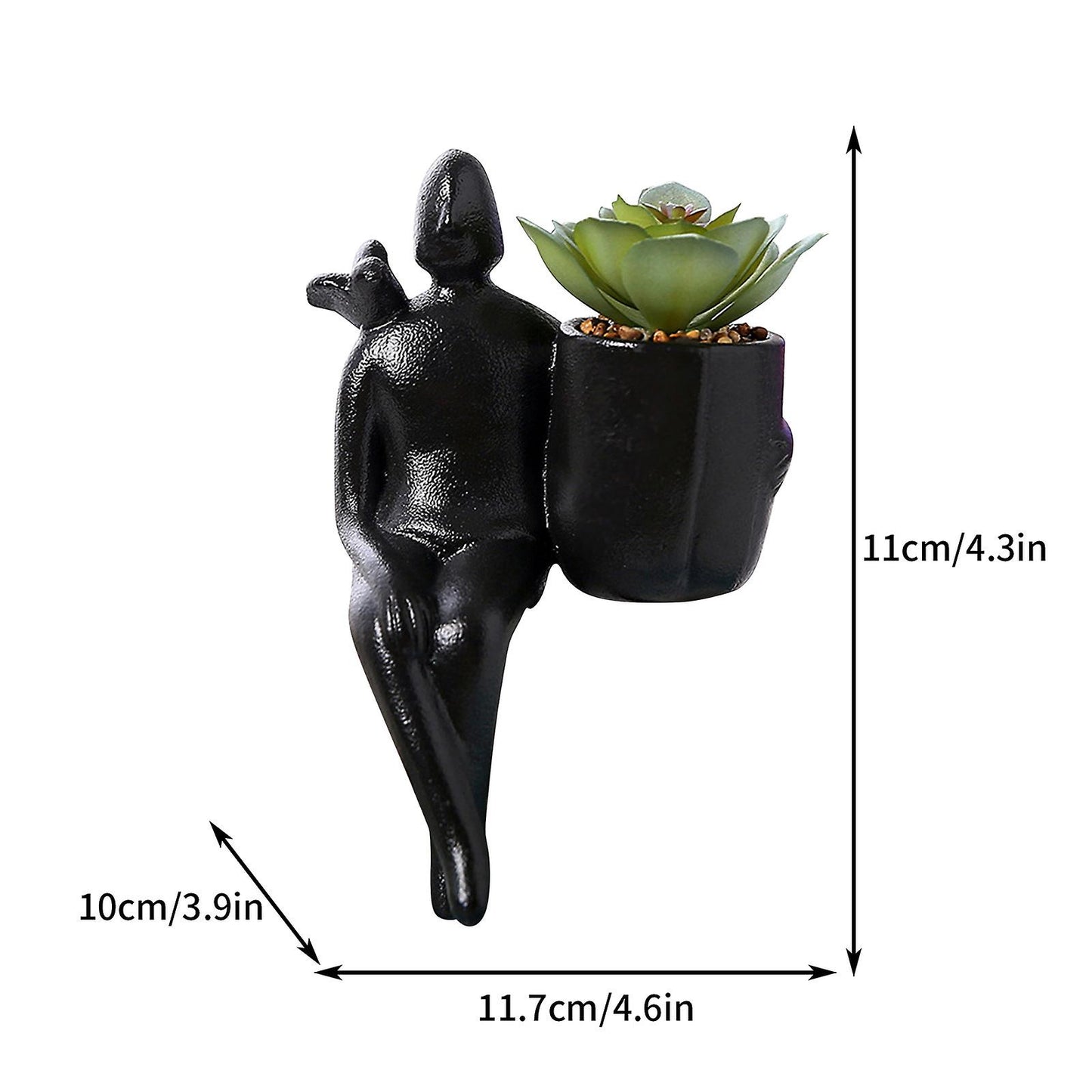 (Y)Home Ceramic Flower Pot Simulation Succulent Living Room Vase Decorations Green Plants Desktop Planter FAN0512