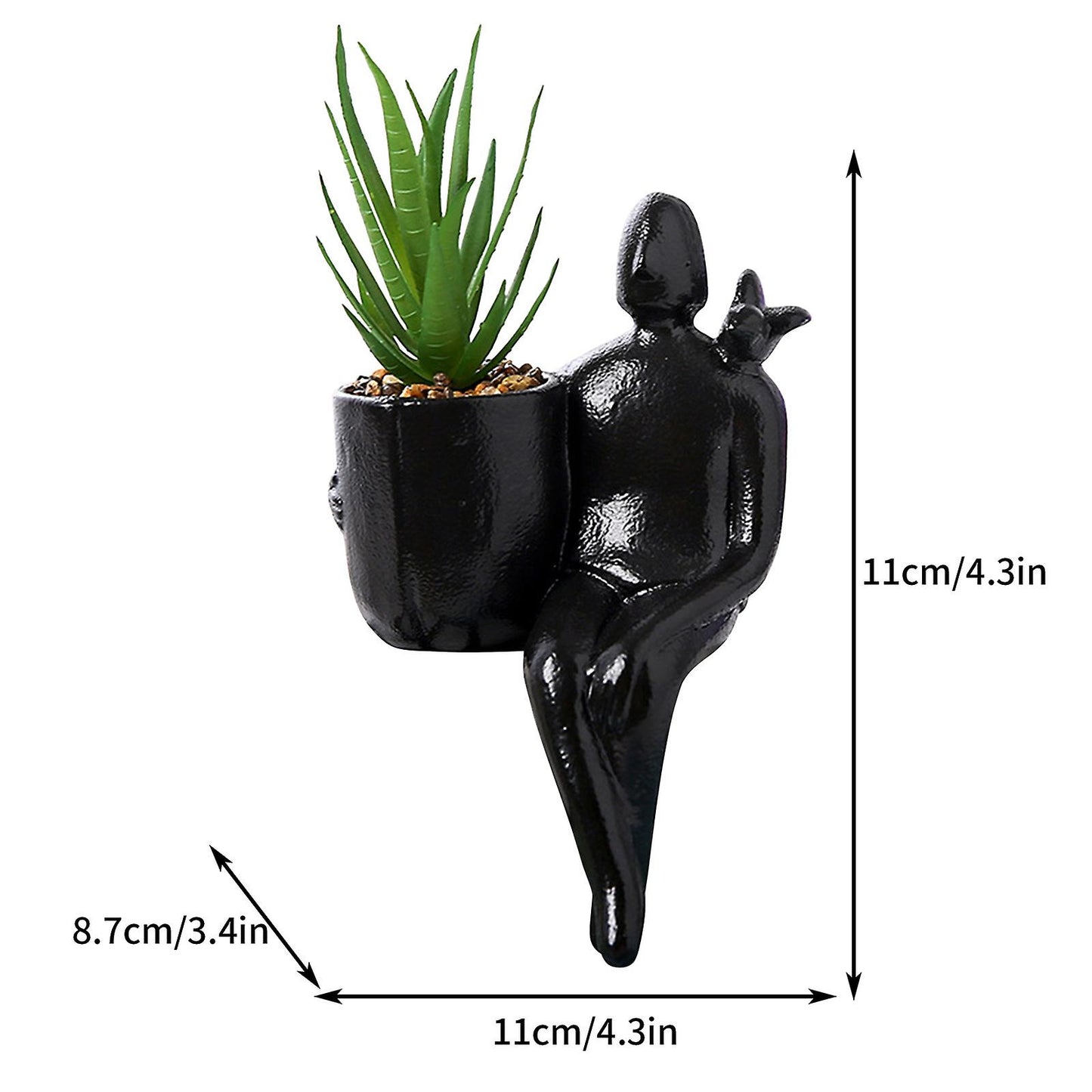 (Y)Home Ceramic Flower Pot Simulation Succulent Living Room Vase Decorations Green Plants Desktop Planter FAN0512