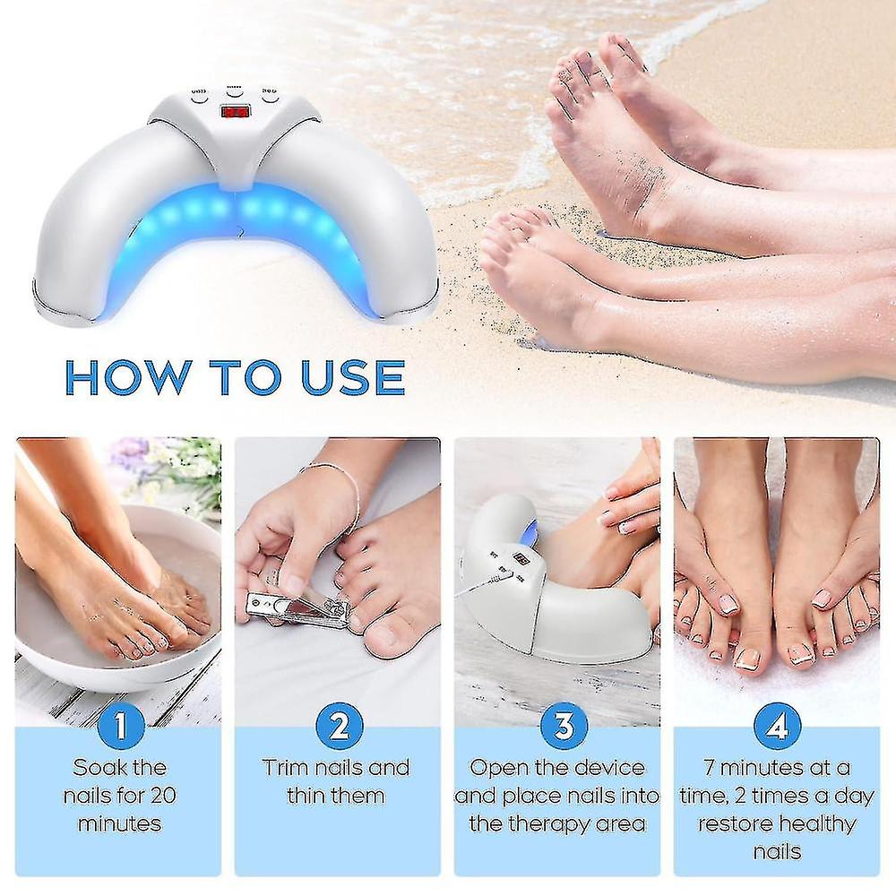 (Y)Nail Fungus Cleaning Laser Device for Multiple Toenail, Home Use 905nm Infrared Light + 470nm Blue Light Nail Fungus Laser