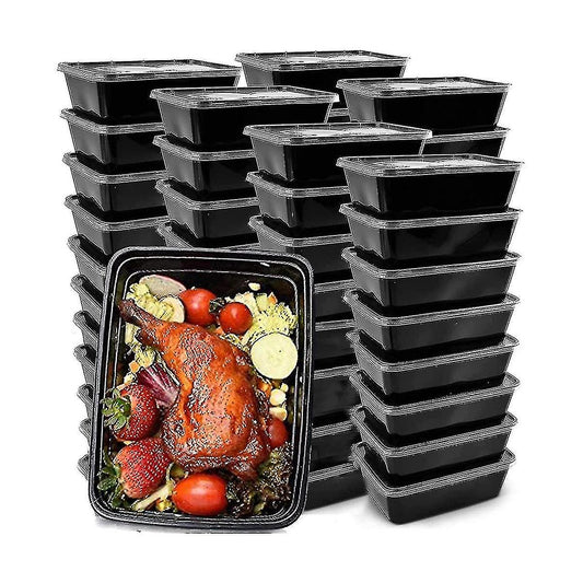 (Y)50-pack Meal Prep Containers Reusable To-go Food Containers Plastic Bento Boxes Food Storage Lunch