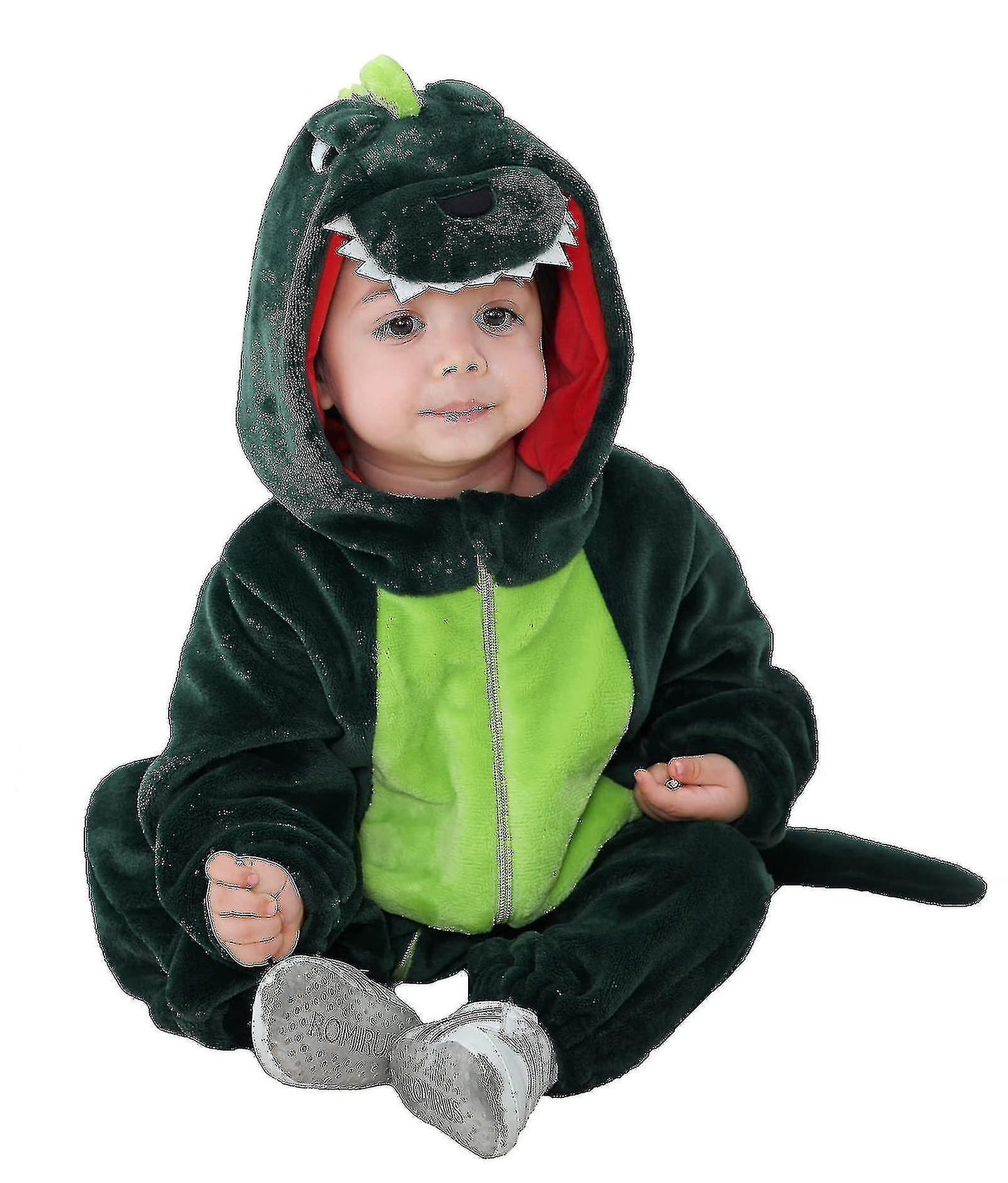 (Y)Ca Toddler's Dinosaur Costume Kids Cute Hooded Onesie Animal Costume Halloween