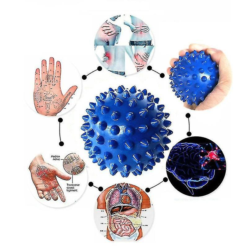 (Y)2pcs Massage Ball Hedgehog Ball For Back, Legs, Feet Great for Baro Reflexology and Trigger Point Massage