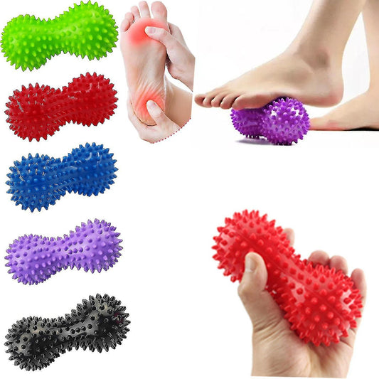 (Y)2pcs Massage Ball Hedgehog Ball For Back, Legs, Feet Great for Baro Reflexology and Trigger Point Massage