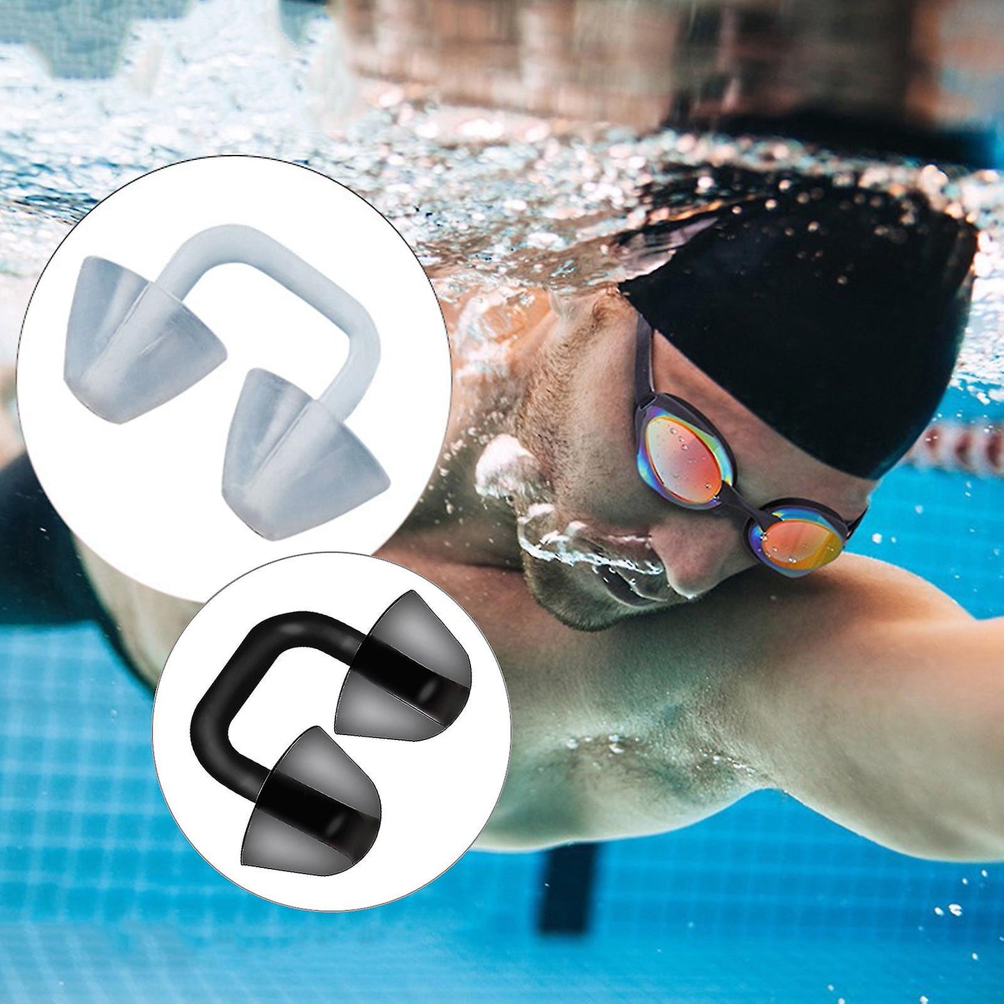 (Y)Swimming Nose Plugs Comfortable Silicone Nose Protector Reusable Waterproof Swim Nose Clip Professional Swimming Diving