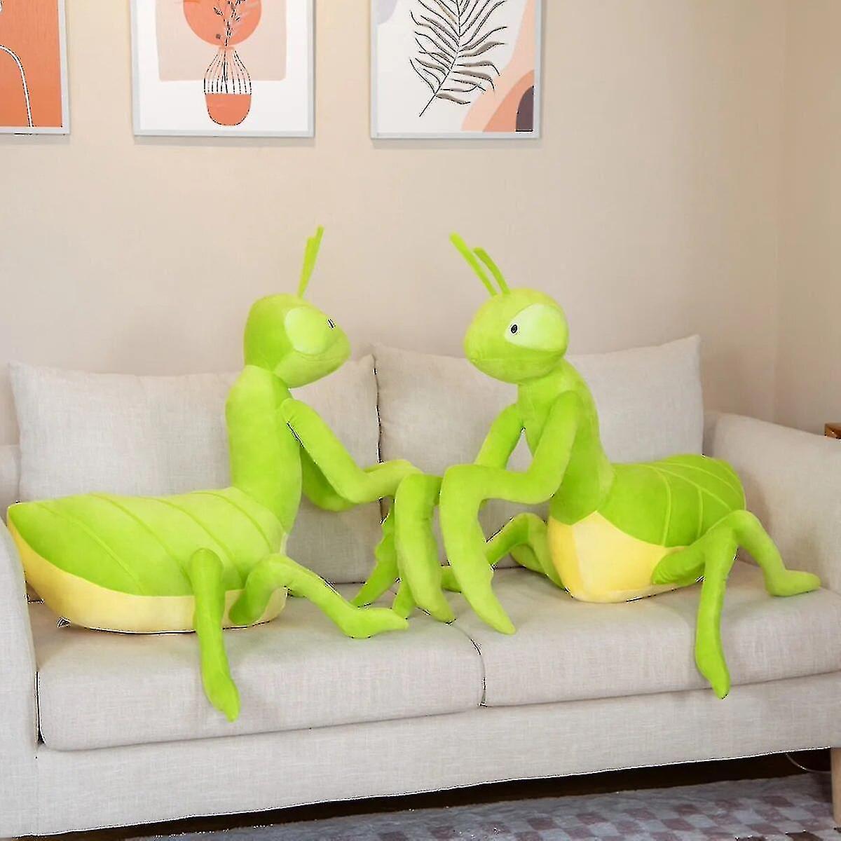 (Y)70cm Kawaii Green Praying Mantis Plush Toy Simulation Stuffed Animal Insect Soft Doll Pillow Children Birthday Gift For Boy Baby