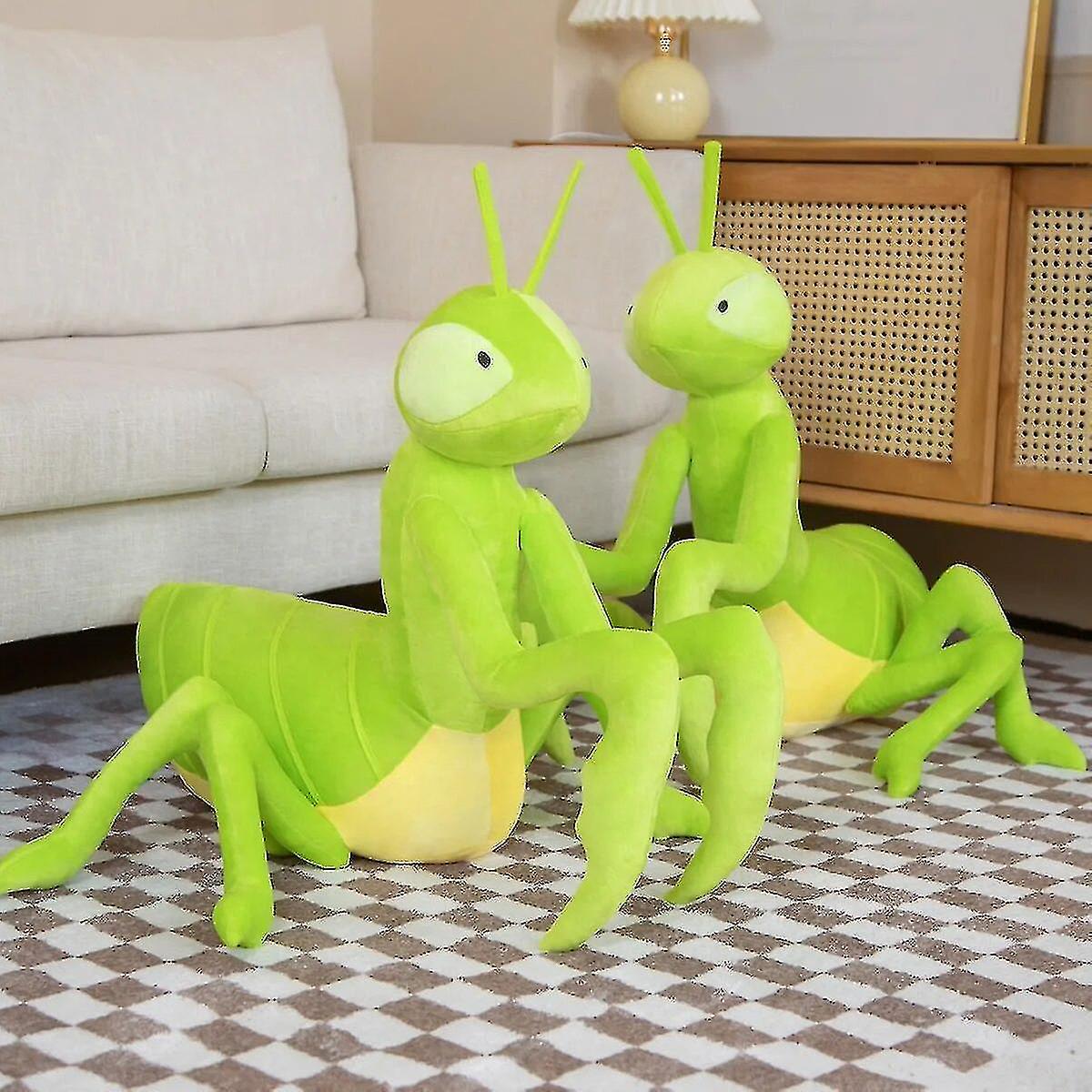 (Y)70cm Kawaii Green Praying Mantis Plush Toy Simulation Stuffed Animal Insect Soft Doll Pillow Children Birthday Gift For Boy Baby