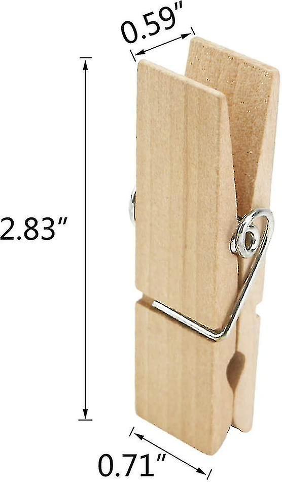 (Y)40pcs Large Wooden Clothespins, 7.2cm Long 1.8cm Wide, Sturdy And Sturdy Clothes Pegs