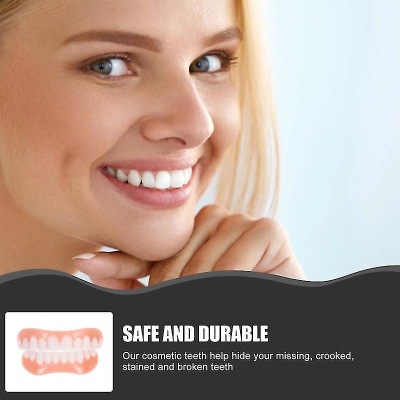 (Y)Extra Thin Fake Bright White Tooth Veneers Silicone Soft Safe Adhesive Denture Hide Shade Braces Comfortable Teeth Orthodontic