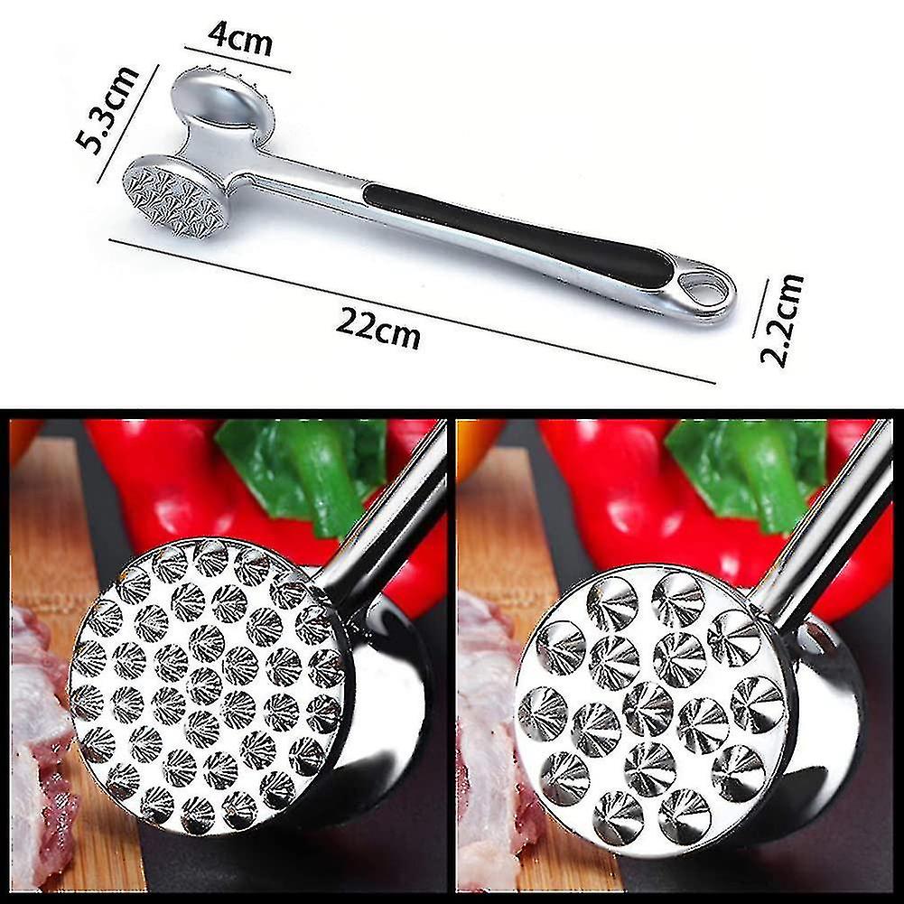 (Y)Double sided meat tenderizer tool, fried meat tenderizer, tenderizer