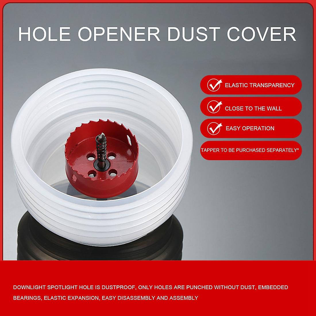 (Y)Hole Saw Dust-Cover for Downlight Spotlight Drill Dust Collector Electric Hammer Drill Tool Accessories Dustproof, 125mm