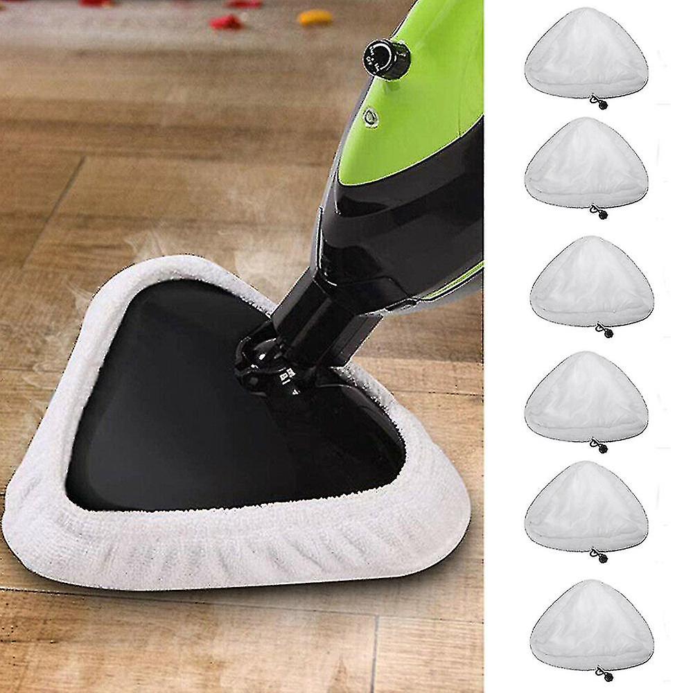 (Y)6pcs Microfibre Steam Mops Cleaning Pads Replacement Steam Mop Compatible For H2o X5 H20 Washable